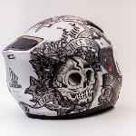 MT Revenge Skull & Rose Matt Silver