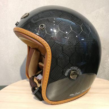 หมวกกันน็อค เปิดหน้า Carbon Fiber 