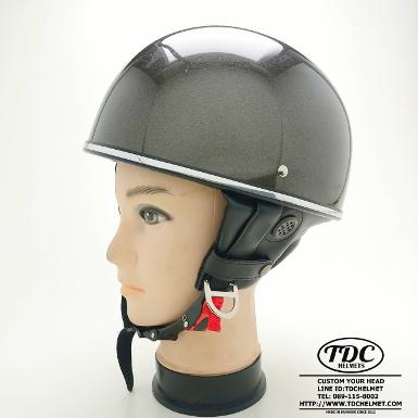 หมวกกันน็อคTDC รุ่น  chopper สีเทาบรอนซ์