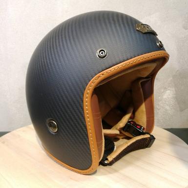 หมวกกันน็อค เปิดหน้า Carbon Fiber  