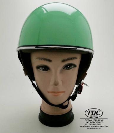 หมวกกันน็อคTDC รุ่น  chopper สีเขียวอ่อน
