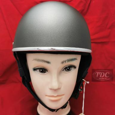 หมวกกันน็อคครึ่งใบchopper สีเทาด้าน