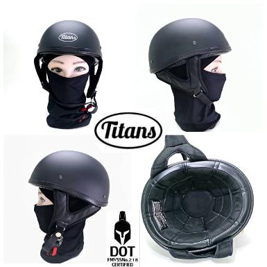 หมวกกันน็อค Titans half helmet ครึ่งใบ