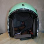 หมวกกันน็อค คลาสสิค5 เป๊ก Jet Light green Rim