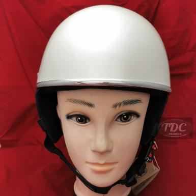 หมวกกันน็อคครึ่งใบchopper สีขาวมุก